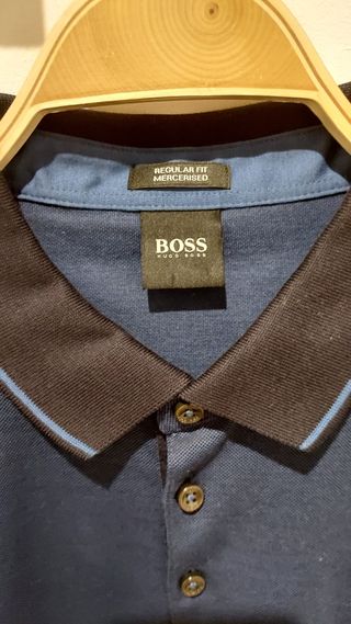 Camiseta Polo BOSS Azul Hombre Manga Corta