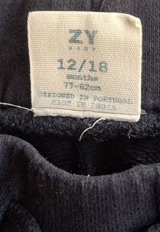 Conjunto Camisola + Calças Azul Zippy 12-18 meses