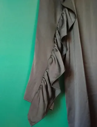 Vestido Zara Negro Talla M Volantes