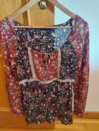 Blusa Yera Estampada Manga Larga Talla 40