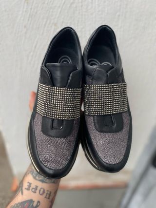 Scarpe Cafènoir N.37 Nero/Argento