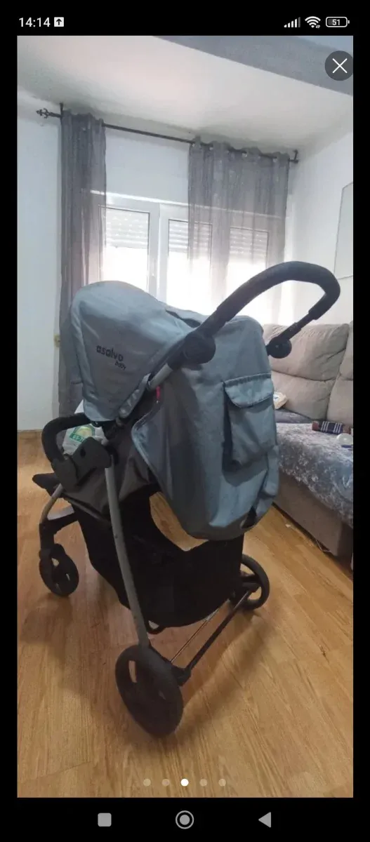 Silla de paseo bebé gris