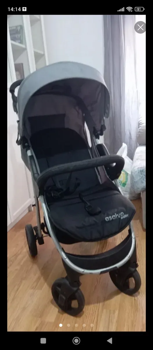 Silla de paseo bebé gris