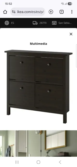 HEMNES Porta scarpiera a 4 scomparti