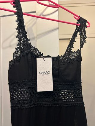 Vestido Charo Ruiz Ibiza Negro Encaje