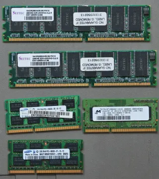 Memorias RAM DDR2 y DDR3 Kingston y Lenovo