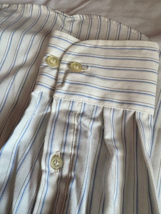 Camisa de vestir Veneto blanca con rayas azules