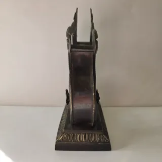 Antico porta lettere a forma di lira in bronzo