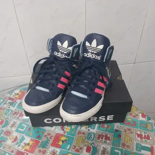 Zapatillas Adidas T38 2/3 Azul y Rosa