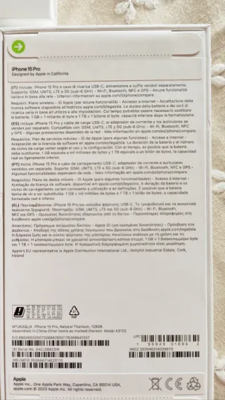 iPhone 15 Pro Nuevo + Funda + Cargador iMagSafe