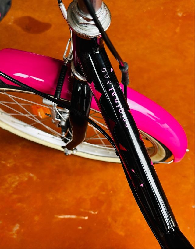 Bicicleta infantil 20” rosa y negra