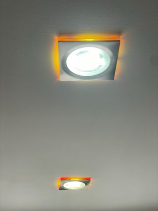 4 lampade, faretti, soffitto da incasso, acciaio inossidabile