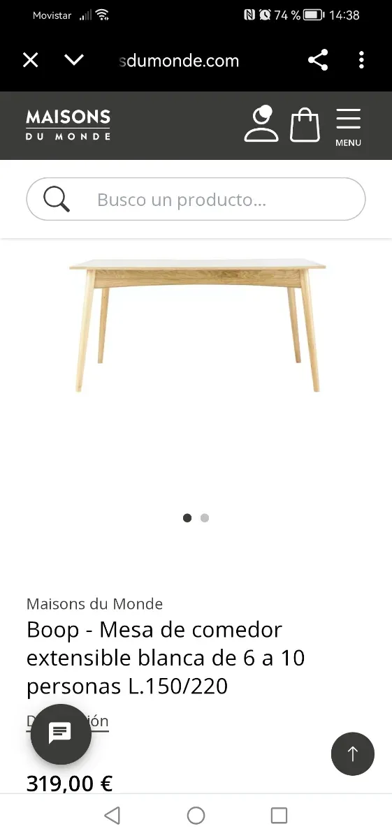 Mesa comedor extensible
ÚLTIMOS DÍAS