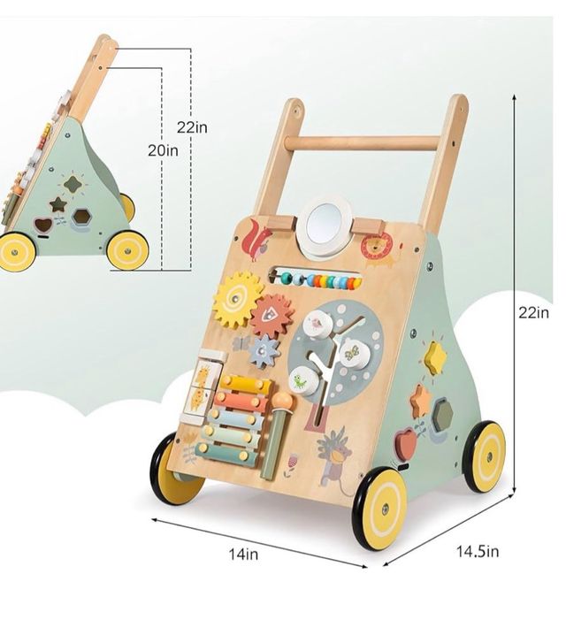 Andador Bebé Madera con Actividades