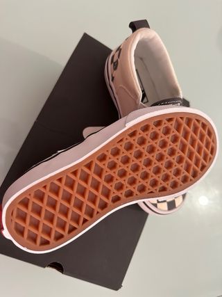 Zapatos Vans Niño Beige/Negro Talla 
27.5