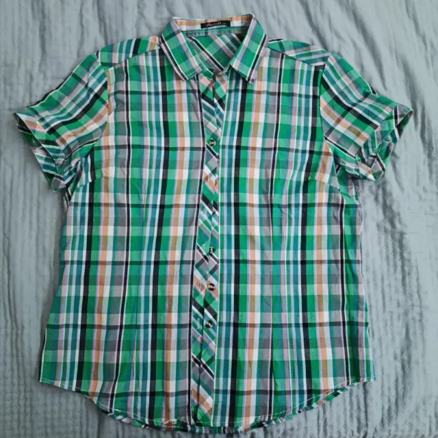 Camisa cuadros Boteli manga corta