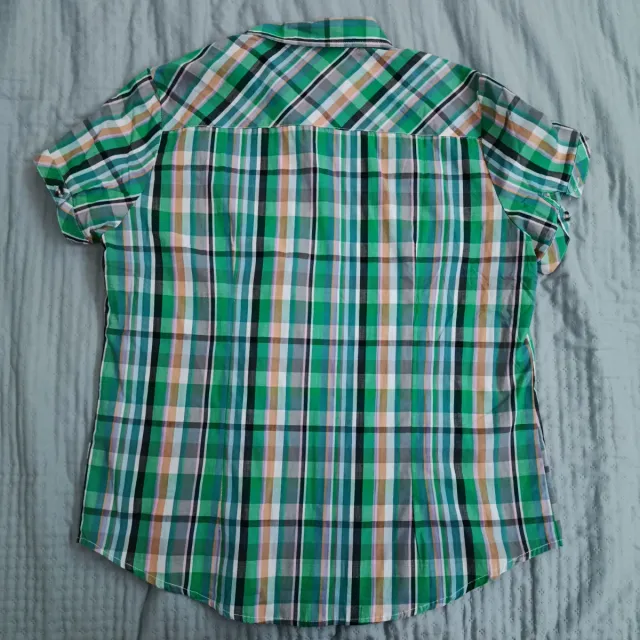 Camisa cuadros Boteli manga corta