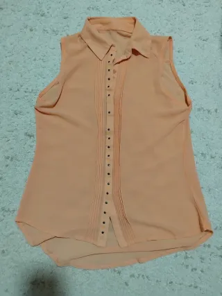 Blusa sin mangas naranja