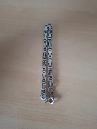 Pulsera eslabonada plateada