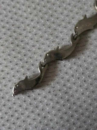 Pulsera de plata de ley con delfines - necesita ar