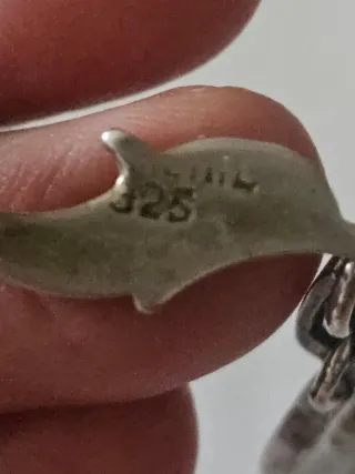 Pulsera de plata de ley con delfines - necesita ar