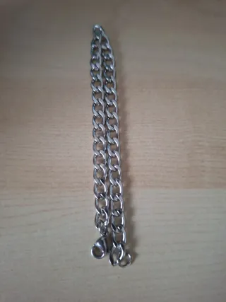 Pulsera de eslabones plateada