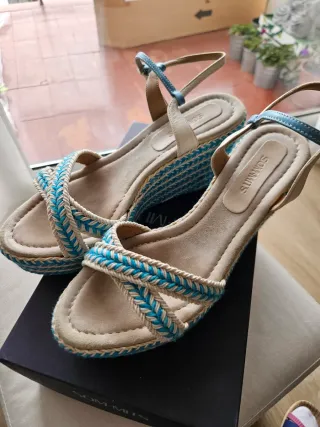 Sandalias SOM-MITS Turquesa Talla 38