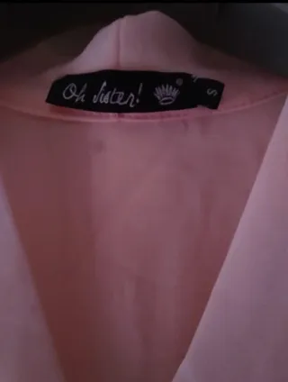 Blusa rosa cruzada manga larga