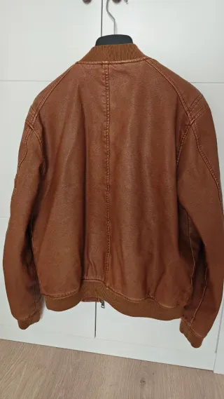 Chaqueta bomber hombre piel forro interior