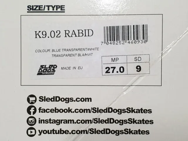 Sled Dogs K9 Rabid Talla 42 Patines Nieve Snow