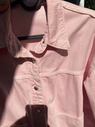 Chaqueta tejana rosa Zara Talla S