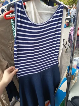 Vestido rayas azul y blanco