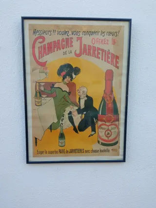 Reproducción cartel Champagne Jarretière.