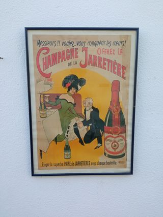 Reproducción cartel Champagne Jarretière.