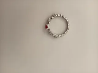 Anillo cobre y detalles plateados