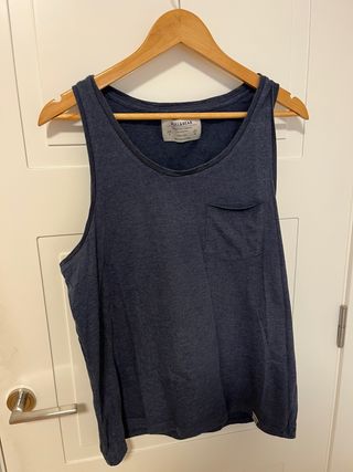 Camiseta sin mangas Pull&Bear azul M