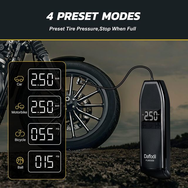 Compresor Batería Portátil Daffodil PUM300B NUEVO