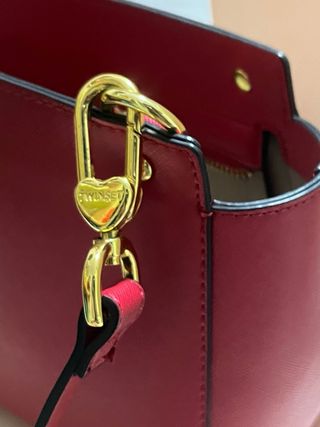 Borsa Twinset rossa con dettagli oro