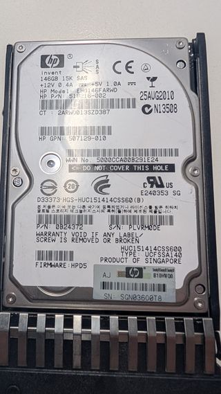 Disco Duro HP 146GB SAS 15K
