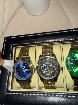 Juego 6 relojes en caja, nuevos