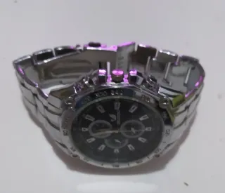 Reloj Orlando Hombre Negro y Plateado