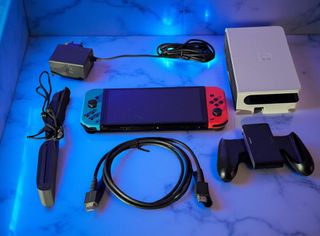 Accessori per Nintendo Switch OLED blu/rosso
