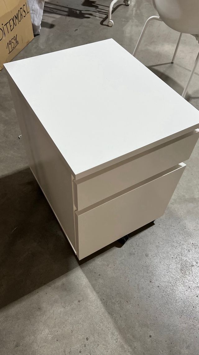 Cajonera Ikea MALM blanca 2 cajones