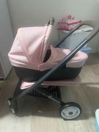 Carrito de muñecas bebé rosa