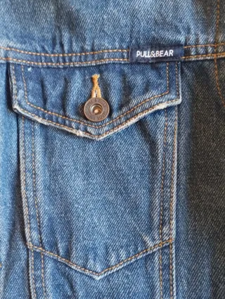 Cazadora vaquera Pull&Bear capucha gris M
