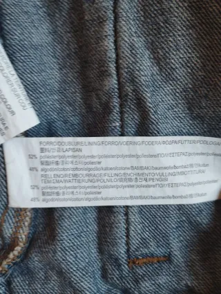Cazadora vaquera Pull&Bear capucha gris M