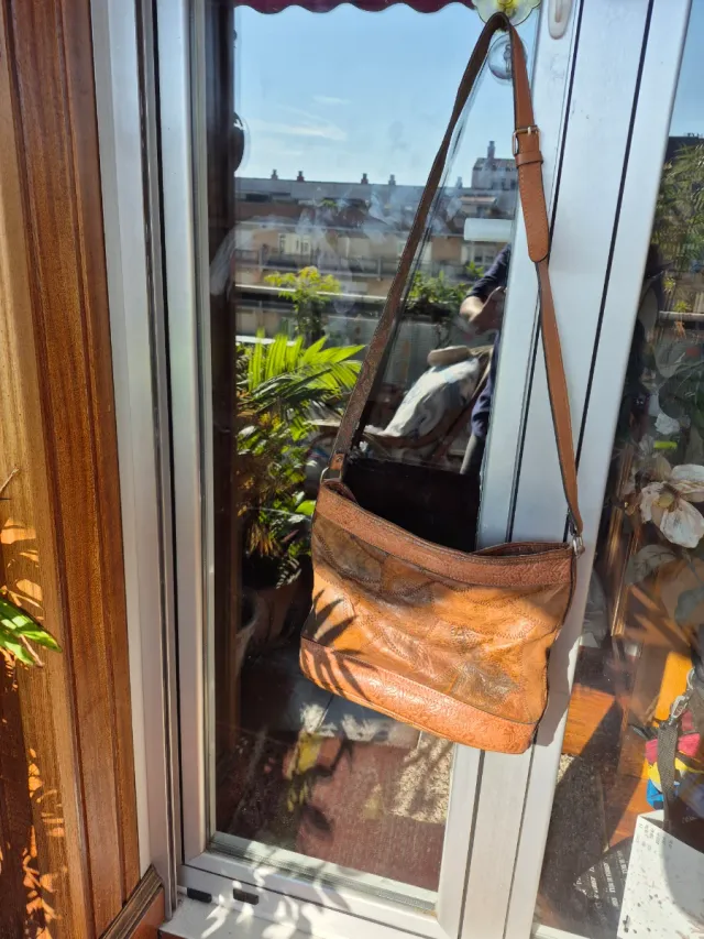 Bolso piel auténtica ovino patchwork