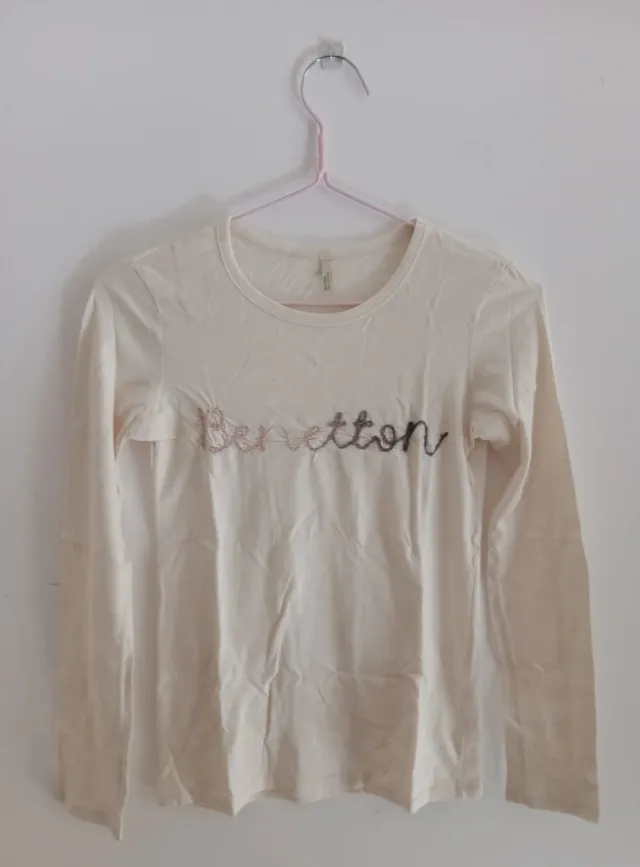 Benetton camiseta crema Talla 10-11 años