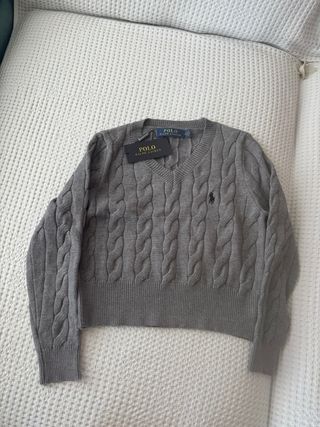 Jersey Polo Ralph Lauren Gris Trenzado 