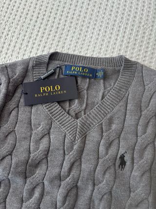 Jersey Polo Ralph Lauren Gris Trenzado 